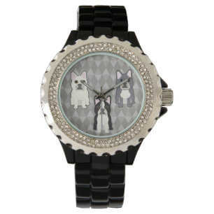 Frenchies Grijze Diamanten Horloge