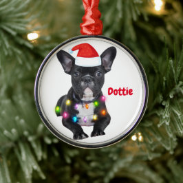 frenchies kerstcadeau voor bulldog liefhebbers cer metalen ornament