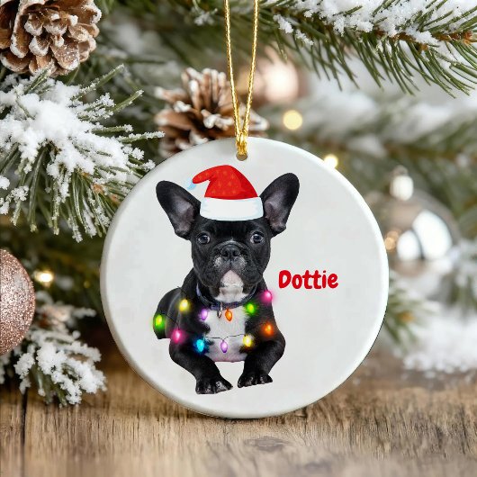 frenchies kerstcadeau voor bulldog liefhebbers keramisch ornament