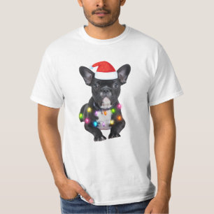 frenchies kerstcadeau voor bulldog liefhebbers t-shirt
