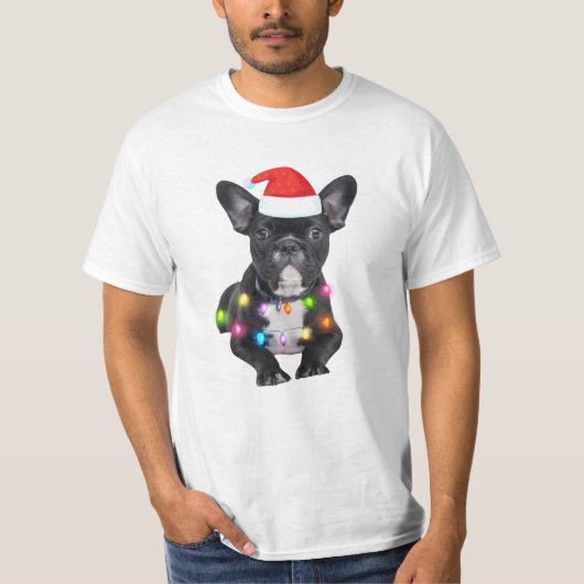 frenchies kerstcadeau voor bulldog liefhebbers t-shirt (Voorkant)