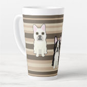 Frenchies Neutral Striped Latte Mok (Linkerhoek)