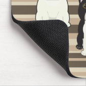 Frenchies Neutral Striped Muismat (Hoek)