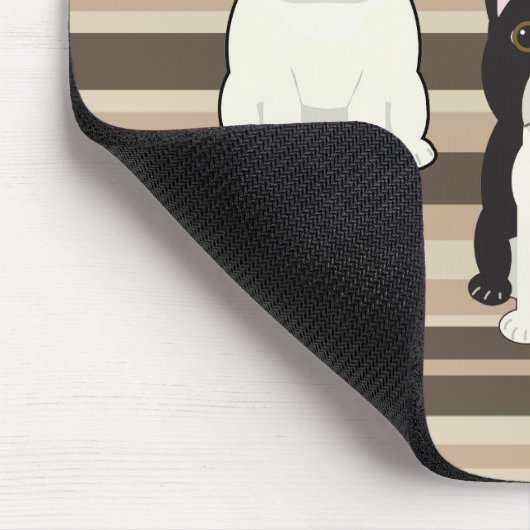 Frenchies Neutral Striped Muismat (Hoek)