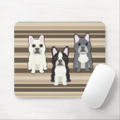 Frenchies Neutral Striped Muismat (Met muis)