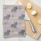 Frenchies, Purple Theedoek (Quarter Fold)