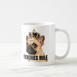 Frenchies Rule Kroont Franse Bulldog Kunst Koffiemok