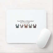 Frenchies zijn een soort frans collectie muismat (Met muis)