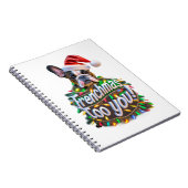 Frenchmas aan u Bulldog Dog Tree Christmas Light Notitieboek (Rechterzijde)