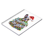 Frenchmas aan u Bulldog Dog Tree Christmas Light Notitieboek (Linkerzijde)