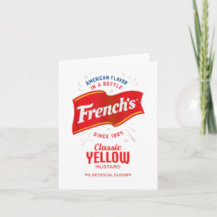 Frenchs Clic Gele Mosterd Label Foodie Kostuum _ Kaart