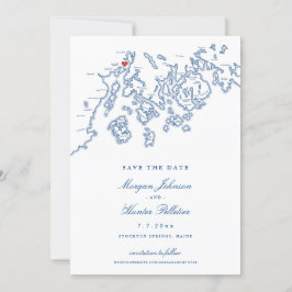 French's Point Stockton Springs Maine Bruiloft Save The Date