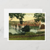 Frenchtown NJ Delaware River Bridge jaren 1910 Briefkaart (Voorkant / Achterkant)