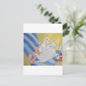 Frenchy met roze panter briefkaart (Staand voorkant)