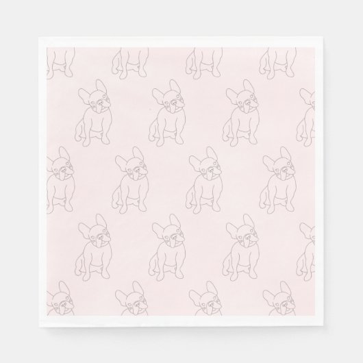 frenchys weet hoe ze moeten feesten , napkins bull servet (Voorkant)