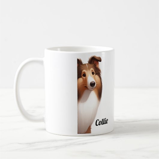 Frendily Collie Dog Koffiemok (Links)