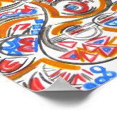 Frenetische energie-Abstracte kunstwerken voor sta Poster (Hoek)