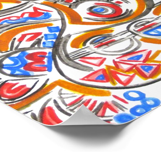 Frenetische energie-Abstracte kunstwerken voor sta Poster (Hoek)