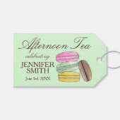 Frenh Macarons Wedding Shower vanmiddag Tea Cadeaulabel (Voorkant (Horizontaal))