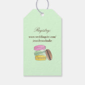 Frenh Macarons Wedding Shower vanmiddag Tea Cadeaulabel (Achterkant)