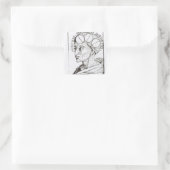 Frenologie Vierkante Sticker (Tas)