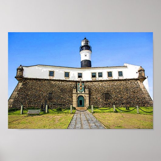 FRENTE DO FAROL DA BARRA - Salvador Ba Poster (Voorkant)