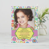 Frenzied Foto Birthday Party Invitation Kaart (Staand voorkant)