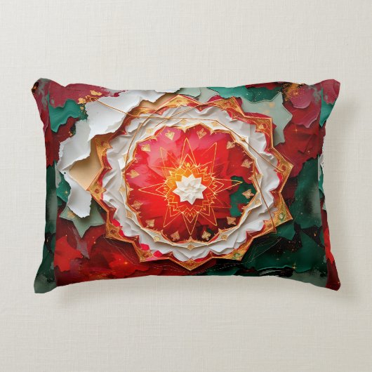 Frequency Abstract Christmas Festive Sovereignty Accent Kussen (Voorkant)