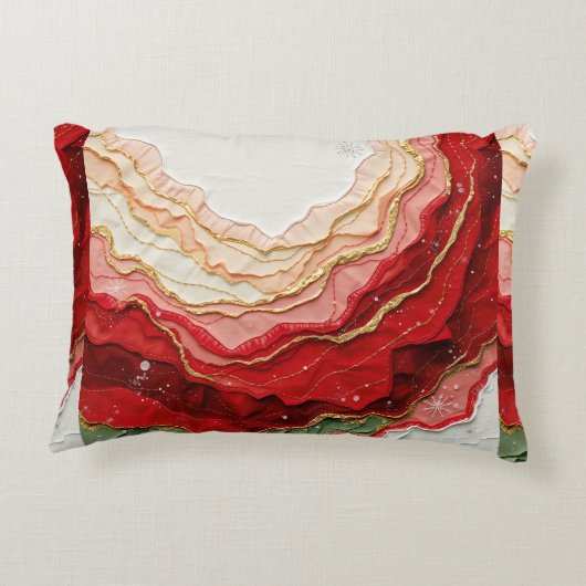 Frequency Abstract Christmas Festive Sovereignty  Accent Kussen (Achterkant)