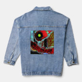 Frequency Serpent – Abstract Energy Compact Mirror Denim Jacket (Achterkant)