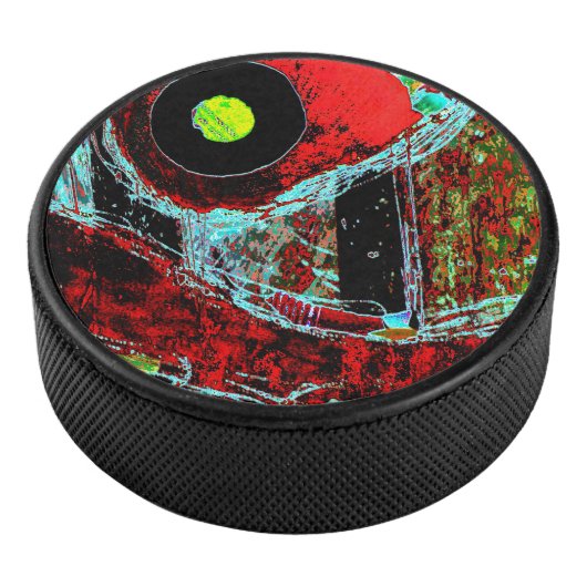 Frequency Serpent – Abstract Energy Compact Mirror Hockey Puck (3/4)