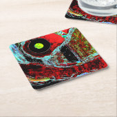 Frequency Serpent – Abstract Energy Compact Mirror Kartonnen Onderzetters (Schuin)