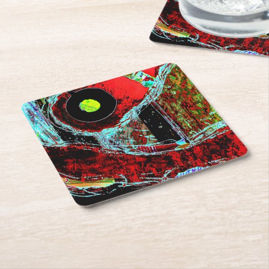 Frequency Serpent – Abstract Energy Compact Mirror Kartonnen Onderzetters (Schuin)