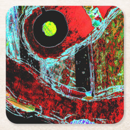 Frequency Serpent – Abstract Energy Compact Mirror Kartonnen Onderzetters