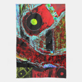 Frequency Serpent – Abstract Energy Compact Mirror Theedoek (Verticaal)