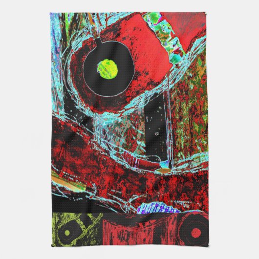 Frequency Serpent – Abstract Energy Compact Mirror Theedoek (Verticaal)