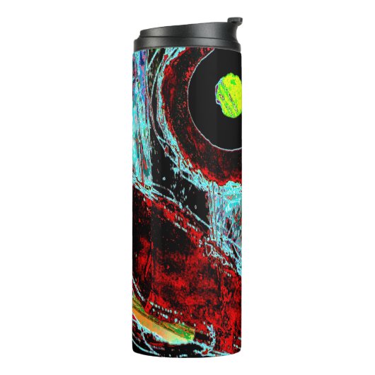 Frequency Serpent – Abstract Energy Compact Mirror Thermosbeker (Gedraaid links)