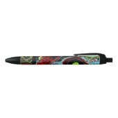 Frequency Serpent – Abstract Energy Compact Mirror Zwarte Inkt Pen (Bovenkant)