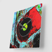 Frequency Serpent – Abstract Energy Wall Clock Vierkante Klok (Hoek)
