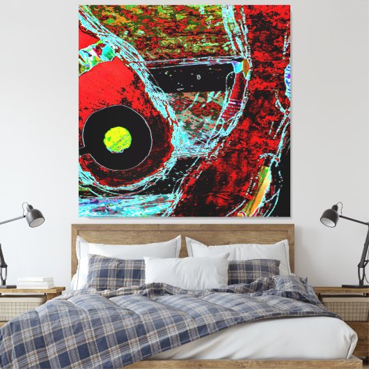 Frequency Serpent Abstract Stretched Canvas Print (Insitu (Slaapkamer))