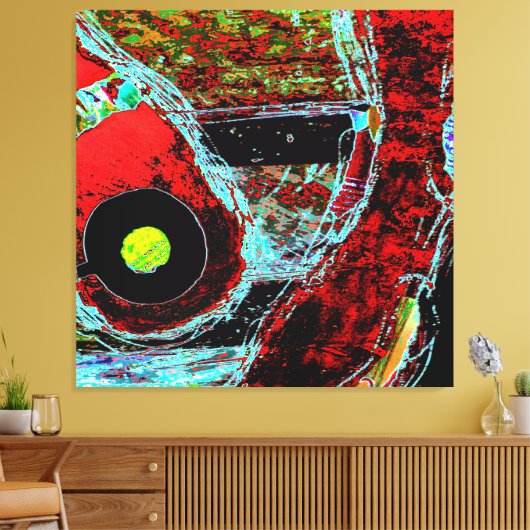 Frequency Serpent Abstract Stretched Canvas Print (Insitu (Woonkamer))