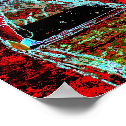 Frequency Serpent – Digital Abstract Energy Poster (Hoek)