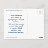 Frequent bezoek briefkaart (Achterkant)