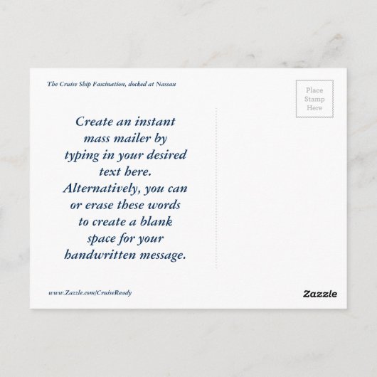 Frequent bezoek briefkaart (Achterkant)