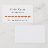 "Frequent Bezoeker" (8 Koffiebekers) Kaarten voor  Klantenkaartje (Voorkant / Achterkant)