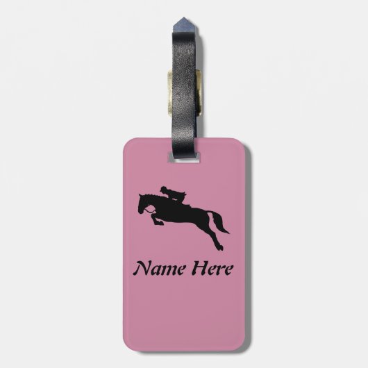 Frequent Flyer Custom Show Jumping Equestrian Ride Bagagelabel (Achterkant verticaal)
