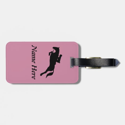 Frequent Flyer Custom Show Jumping Equestrian Ride Bagagelabel (Achterkant horizontaal)