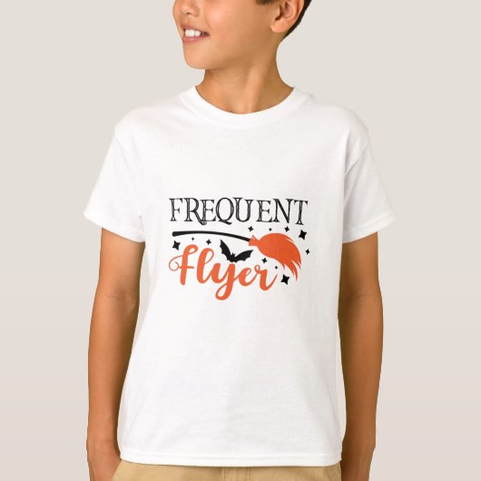 Frequent Flyer Funny Halloween Slogan T-shirt (Voorkant)