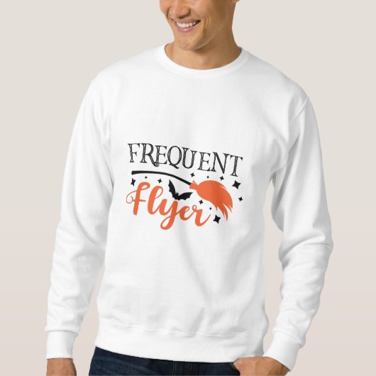 Frequent Flyer Funny Halloween Slogan Trui (Voorkant)