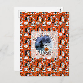 Frequent Flyer Halloween Heks Riding Broomstick Briefkaart